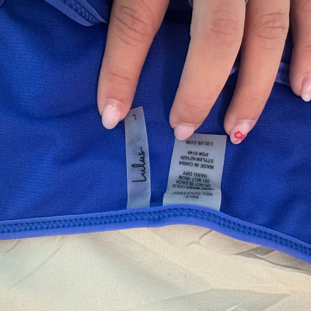Lulus blue bikini set - Picture 7 of 9